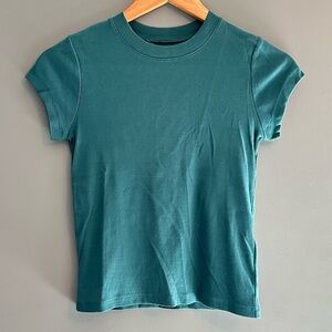 Madewell Supima Rib Coastal Sea Short Sleeve Top